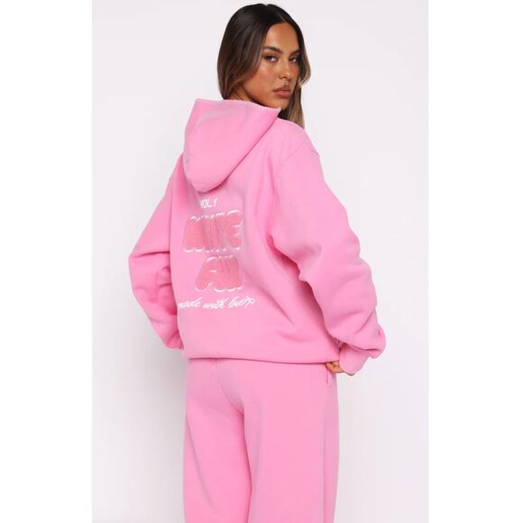 White Fox Vol. 1 Oversized Hoodie Bubblegum Size S/M NWT - Picture 1 of 3